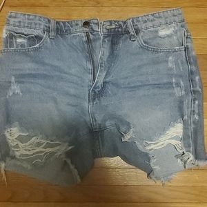 Ladies Jean cut odd shorts size large